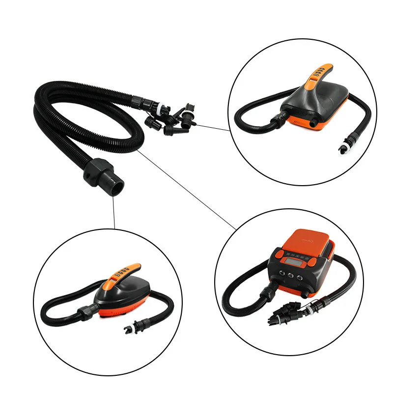 6PCS Inflatable Air Pumps Hose Nozzle Kit Electric Pump Inflatable Boat SUP Pump Adapter Valves Adapter Paddle Boat Accessories