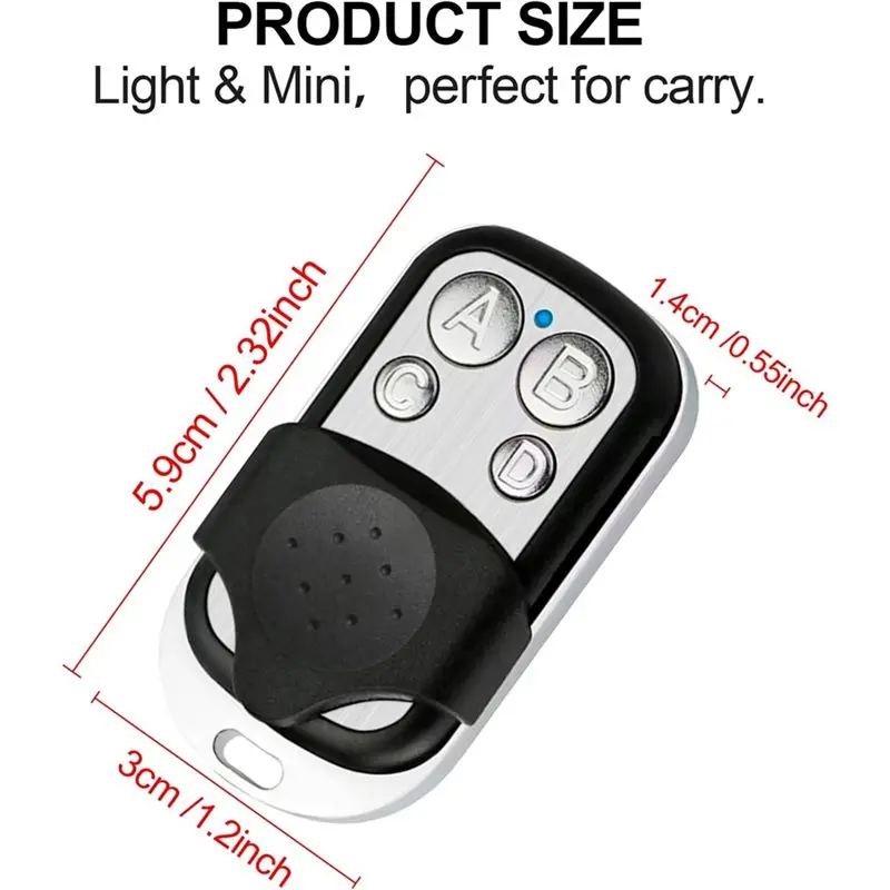 【BRILLIANT 】 Pour la plupart des fabricants Gadgets 433,92 Mhz Ouvre-porte de garage À distance Liftmaster Chamberlain Craftsman La plupart des fabricants