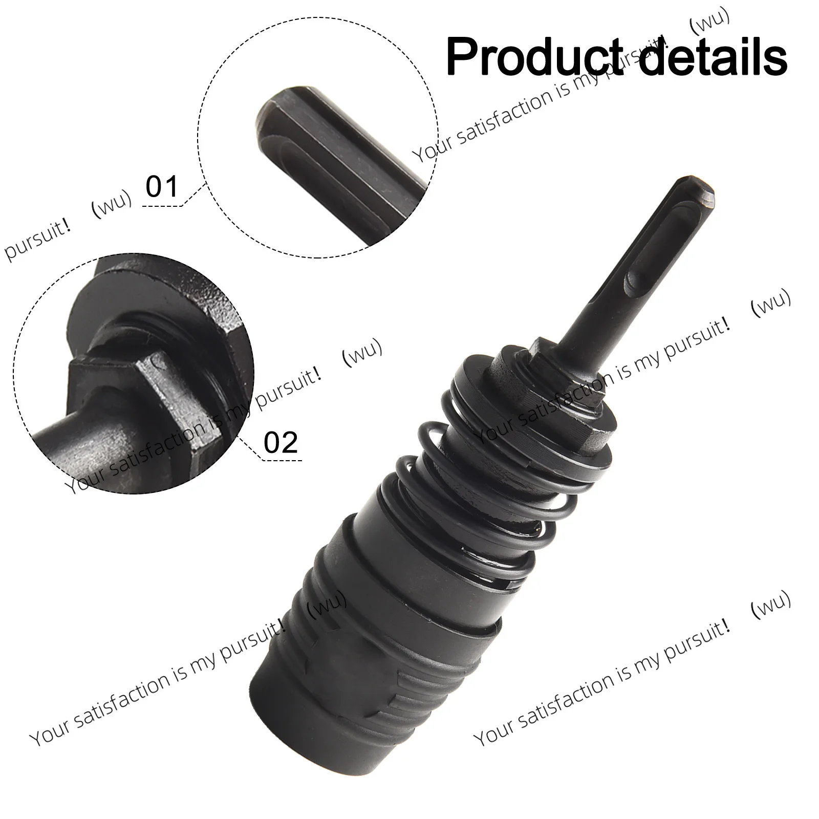 Chuck Adapter for Hammer Drills Converts For SDS Max to For SDS Plus for Improved Compatibility with Standard Drill Bits