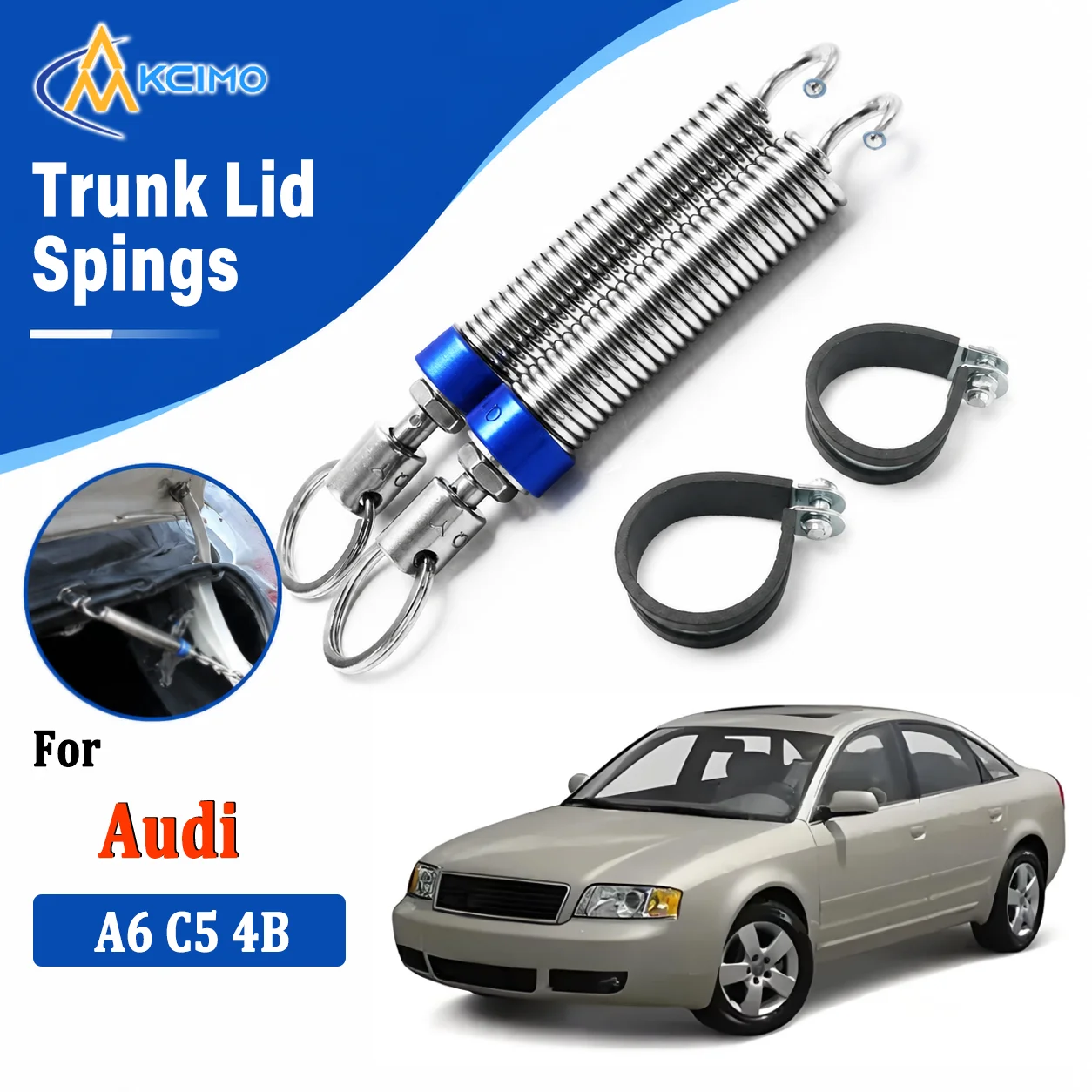 KCIMO 1/2Pcs Car Boot Lid Lifting Spring Trunk Device For Audi A6 C5 4B Metal Trunk Spring Lifter Automatically Open Device