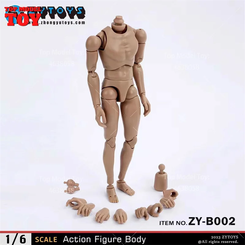 Zytoys ZY-B001 b002 b003 b004 1/6 ombro estreito largo trigo corpo articulado preto 25.5cm soldado masculino 12 ''figura de ação flexível