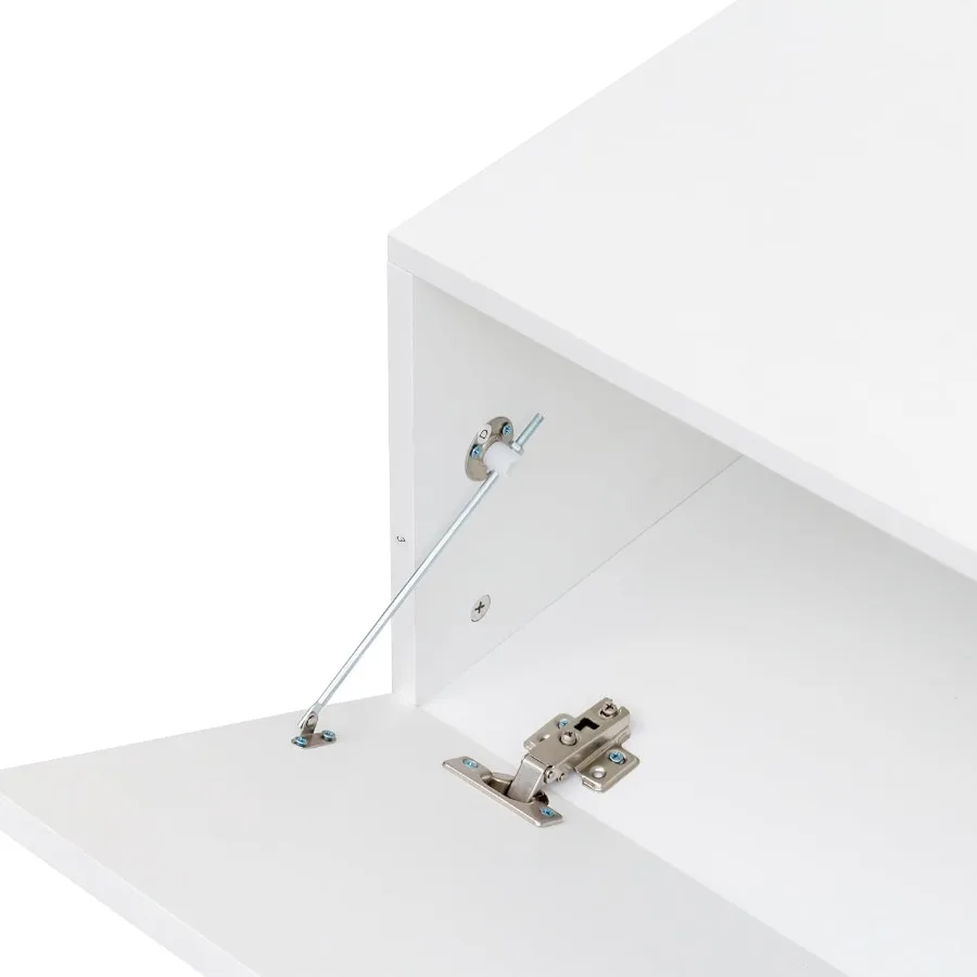 ขาตั้งทีวีสำหรับทีวีขนาด 50 ถึง 59 นิ้ว ขาตั้งทีวีทรงสี่เหลี่ยมผืนผ้าสไตล์โมเดิร์นมินิมอล ตู้วางทีวีดีไซน์หรูหราพร้อมตู้เก็บของขนาดใหญ่ 3 ช่องสำหรับห้องนั่งเล่น