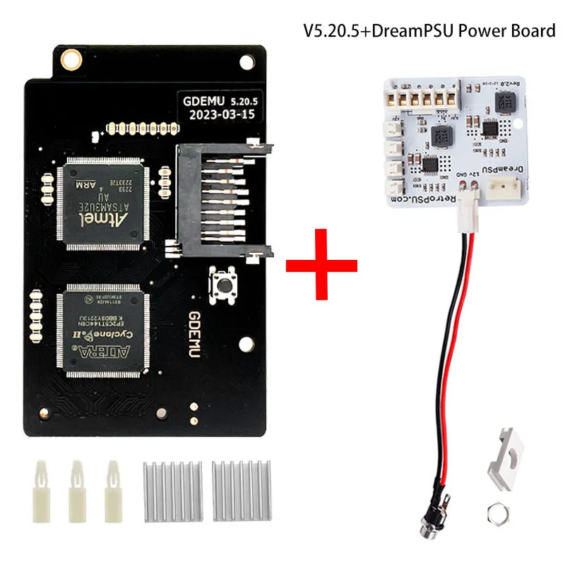 GDEMU 5.20.5 Optische Drive Simulatie Board DreamPSU Rev2.0 DC Originele Power Board Combinatieset voor Dreamcast DC VA1 Console