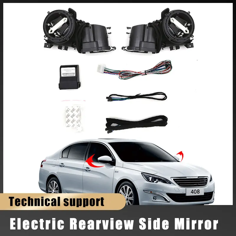 For Peugeot 408 Auto Intelligent Automatic Car Electric Rearview Side Mirror Folding System Kit Module