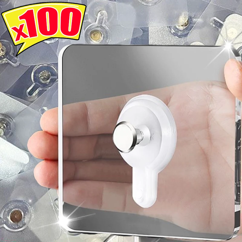 

10/100Pcs Self-Adhesive Wall Hook Strong Adhesive Picture Frame Nails Hooks Transparent Seamless Poster Clock Hanging Sticker