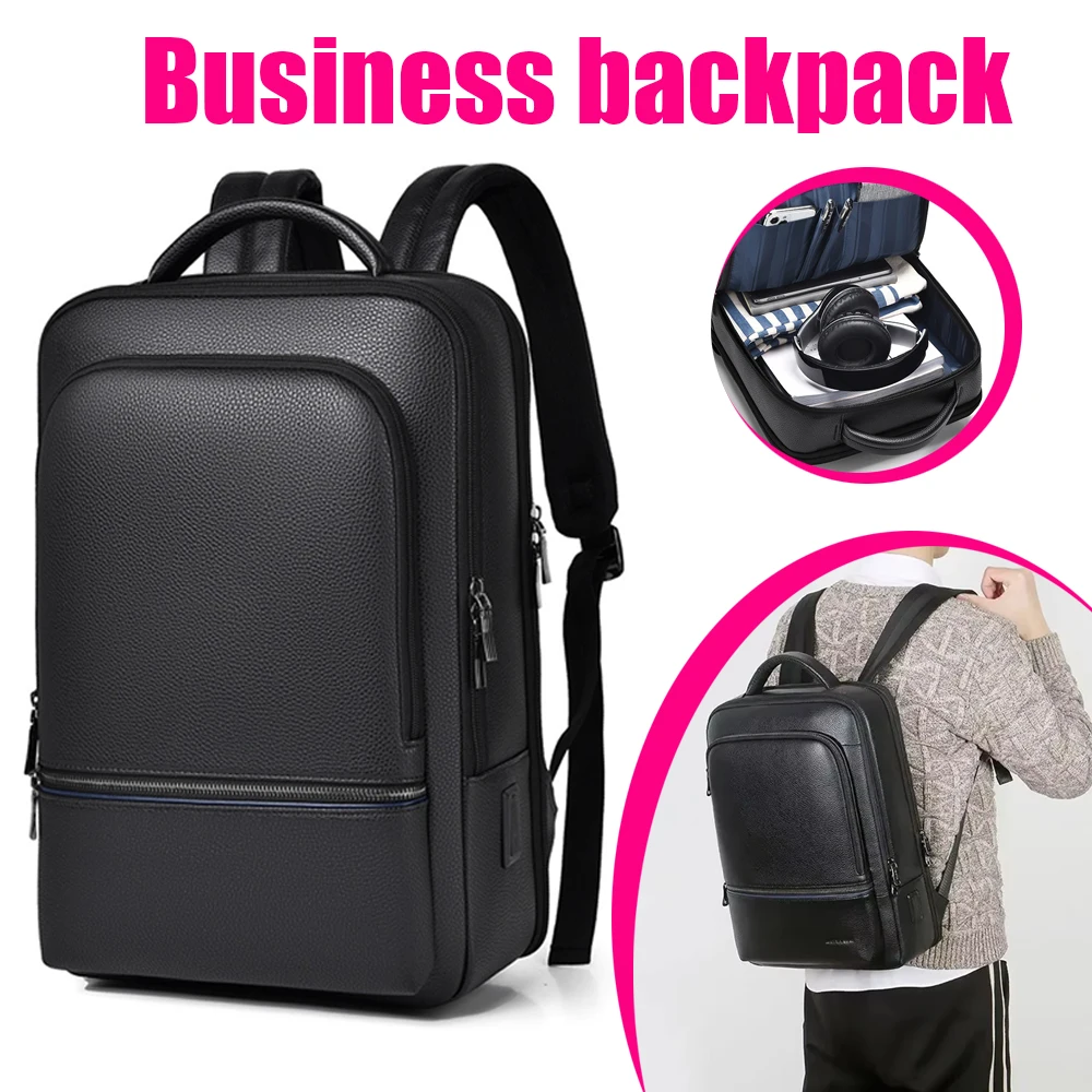 

1 Pcs Men's Backpack Multifunctional 15.6 Inch Laptop Backpack with USB Charging Black Business Travel Backpack Work Backpack
