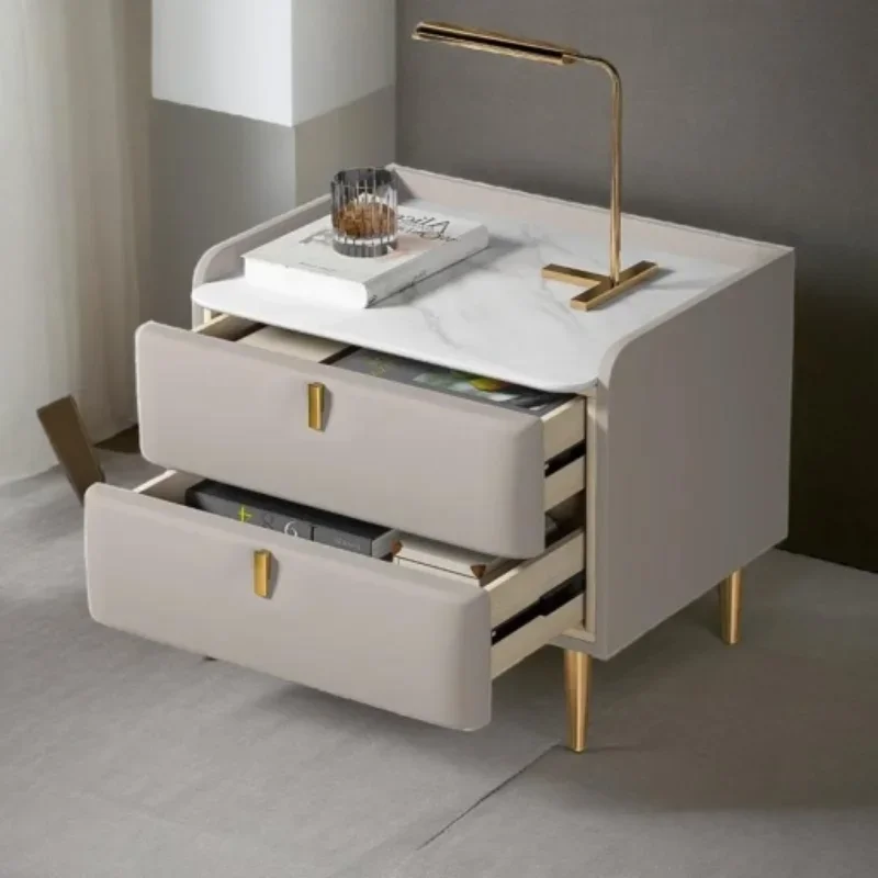 

Design Bedside Table Nightstands Drawer Cabinet Storage Auxiliary Cabinets Living Room Bed Side Nachttisch Night Wood Coffee Low