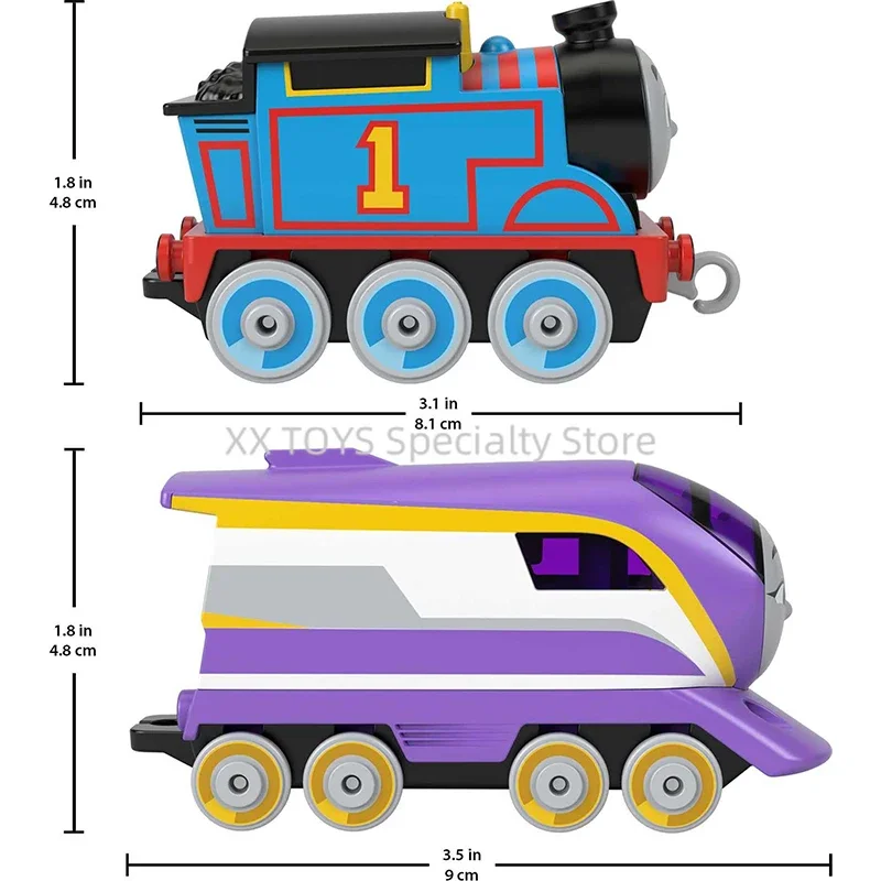 Thomas & Friends-Juego de tren de juguete fundido a presión, carrera para la copa Sodor con motores Thomas y Kana, regalos preescolares de vacaciones para niños