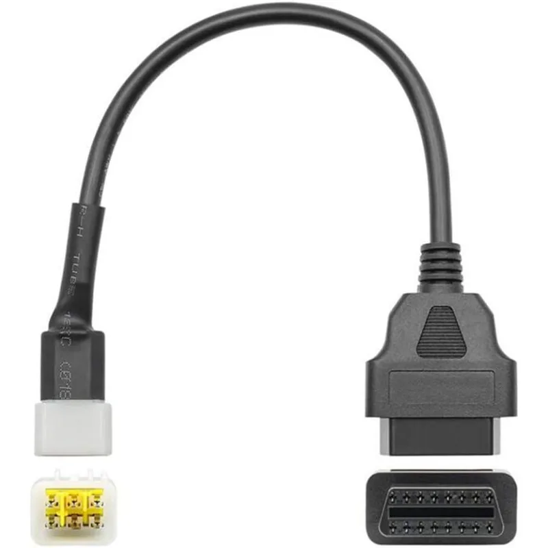 6 Pin to 16 Pin OBD2 Diagnostic Adapter Cable for Delphi ECU Benelli Sinnis CAN Bus K-Line Dual Protocol ELM327 Code Reader