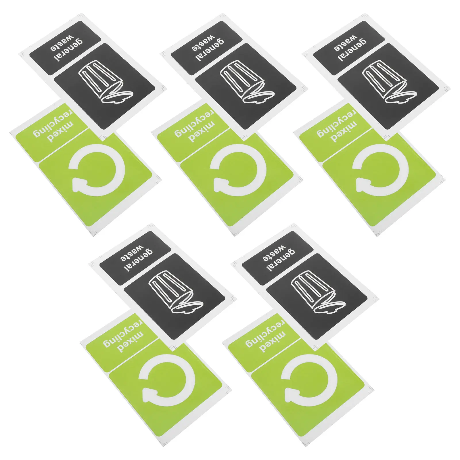 10Pcs Trash and Recycle Stickers for Garbage Cans Outdoor Public Areas Waste Sorting Reminder Compost Recycling Labels Self