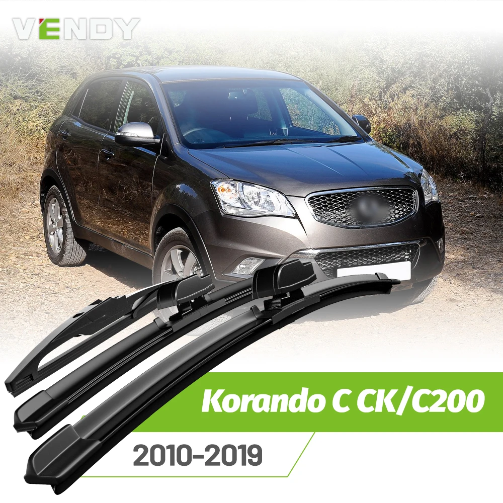 

Front & Rear Wiper Blades Set For Ssangyong Korando C CK/C200 2010-2019 Windshield Windscreen Window Rain Brushes 24"+16"+14"