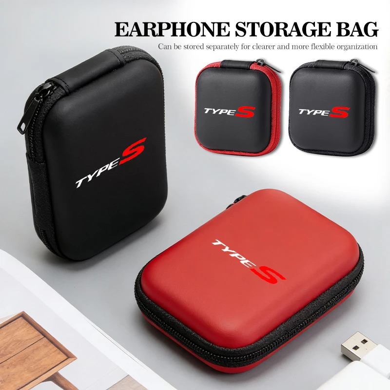 Étui pour écouteurs Honda Mini, sac de rangement portable avec fermeture éclair, boîte de rangement pour accessoires, compatible Insight Pilot Type-R Type-S VTEC