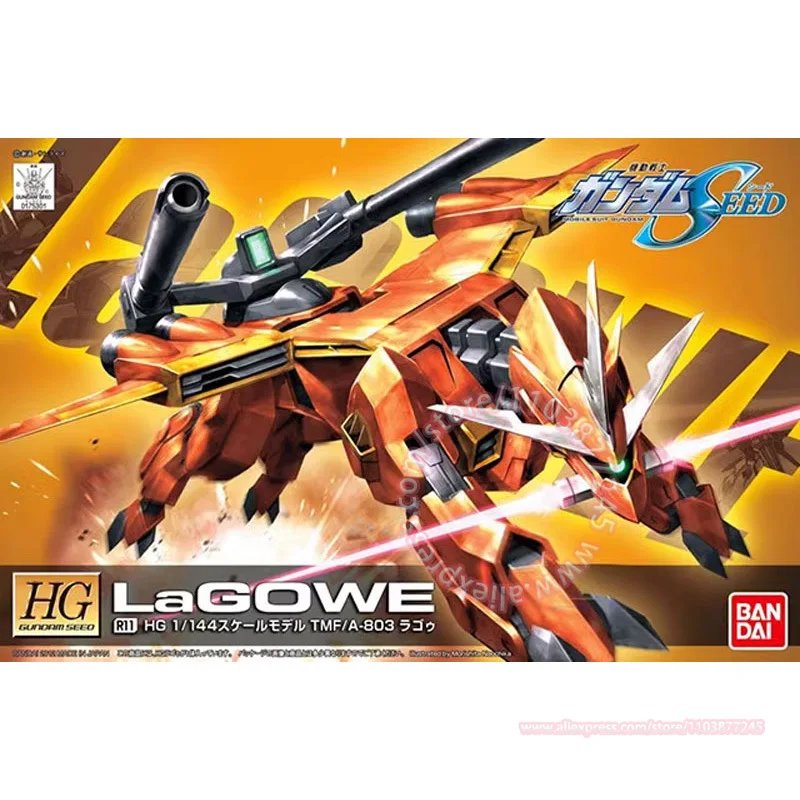 BANDAI HG SEED R11 1/144 LaGOWE ประกอบของเล่นเด็กอะนิเมะเดสก์ท็อปเครื่องประดับอินเทรนด์ตัวเลขวันเกิด...