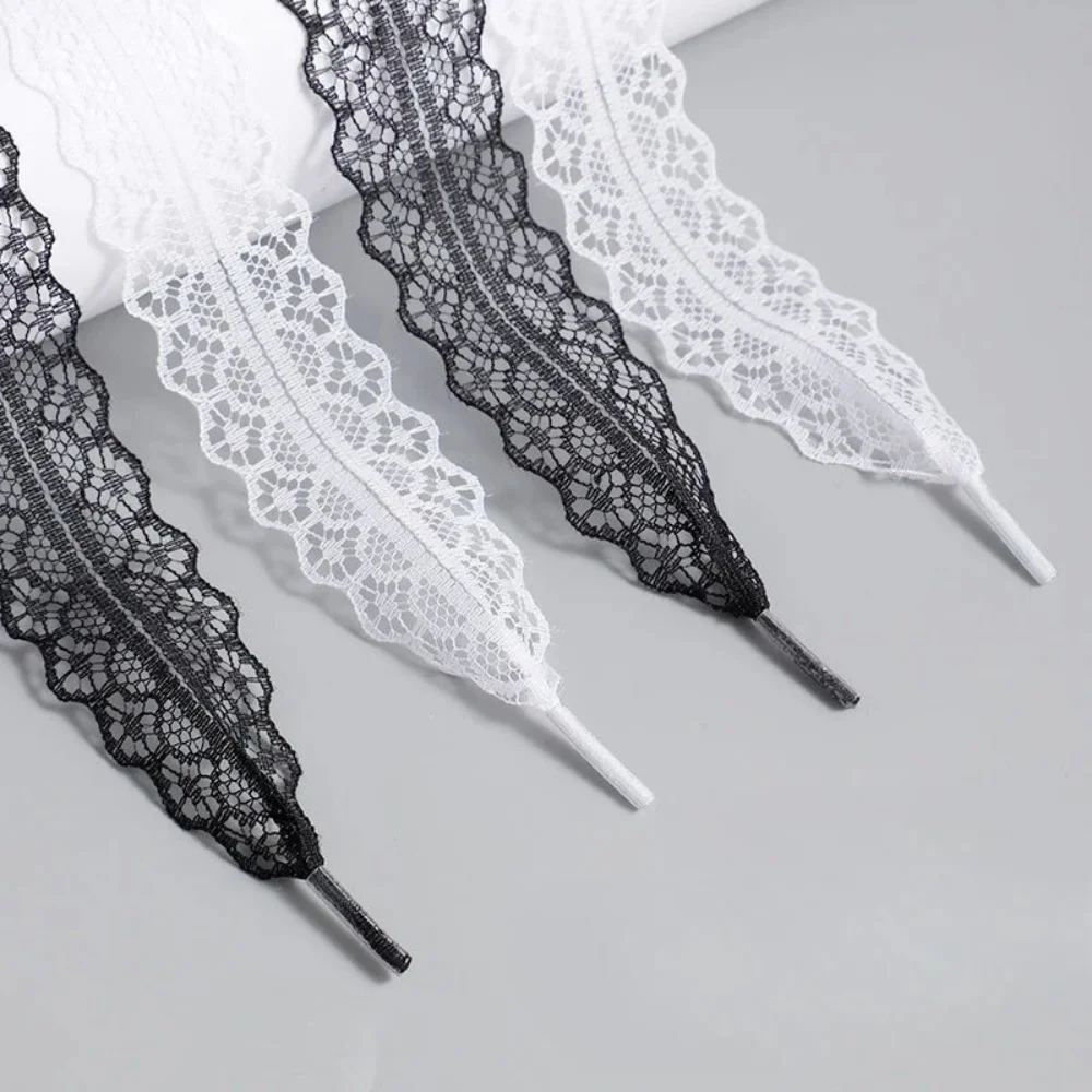 Women's Lace-up Shoelaces For Casual Shoes Shoe Accessories  For Sneakers Lace Flat Shoelace Black And White Shoelaces image 3
