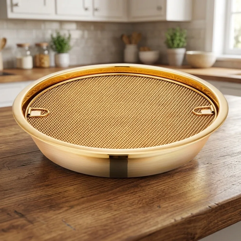 26.2*4.7CM Stainless Steel Tray For Draining Oil After Frying Grill Pan Roasting Tray Household Kitchen Barbecue Easy To Clean