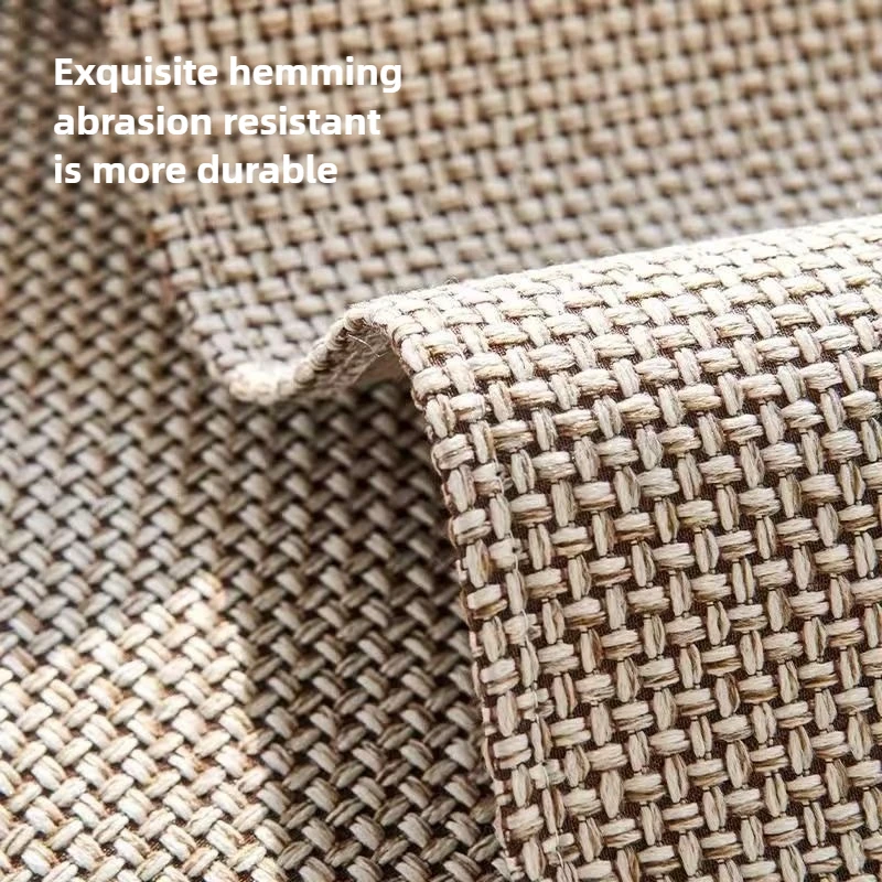 Woven Cotton Linen Couch Cover Sofa Cushion Backrest All Season Universal Non-slip Sofa Towel Solid Color Seat Pad Protector