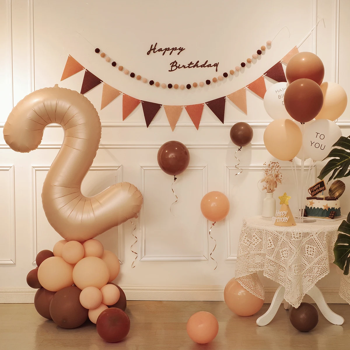 42pcs Retro birthday balloon party decoration set