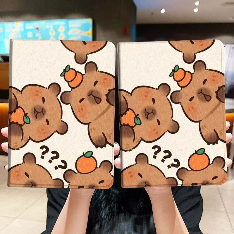 

Capybara Cartoon Cute For Honor Pad 8 V8 9 GT MagicPad 13 3 2 Tab MatePad Pro Air 12 X 12.6 Foldable Tablet Case Gift