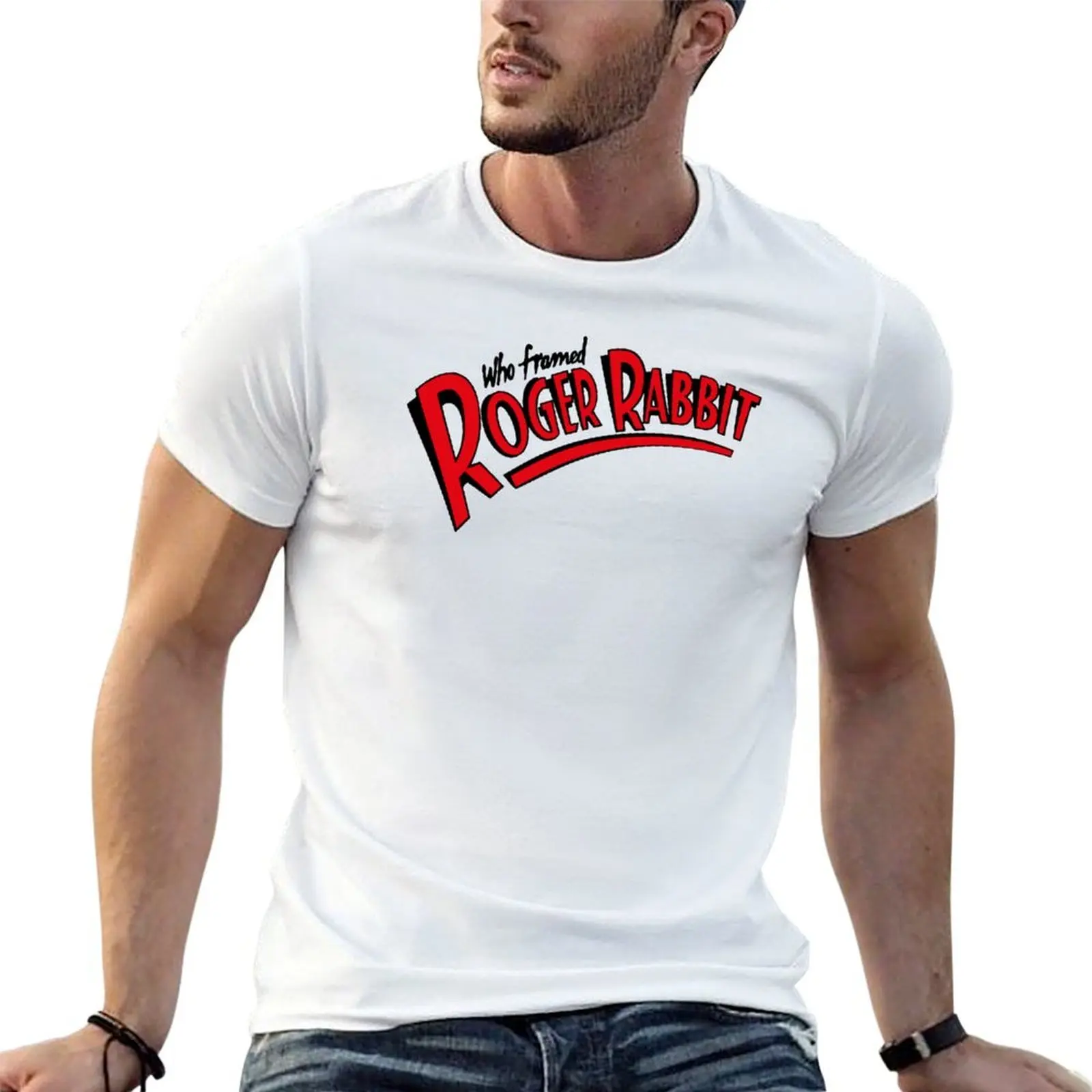 Who Framed Roger Rabbit Logo Ringer. T-Shirt baggy shirts vintage graphic tee tshirts for men