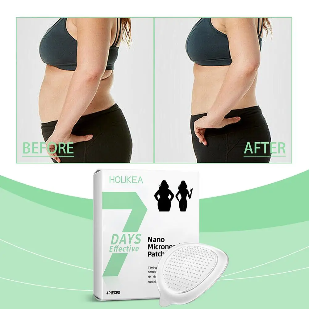 

Новые 4 шт./1 коробка, нано-микроигольные пластыри, пластыри с микроиглами, укрепляющая линия, улучшение кожи, пластырь для сжигания жира S8E3