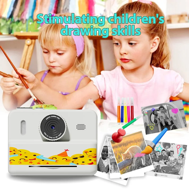 Aparat dla dzieci Natychmiastowy nadruk, Aparat cyfrowy dla dzieci Zabawki z wideo HD dla dzieci w wieku powyżej 4 lat, Świąteczny prezent urodzinowy