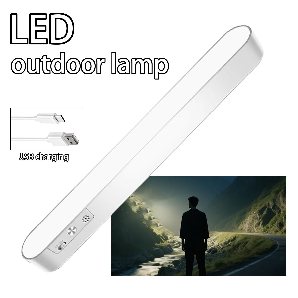 

1PC portable LED outdoor lights, camping lights, wardrobe lights, corridor and wall magnetic lights, home outdoor lighting