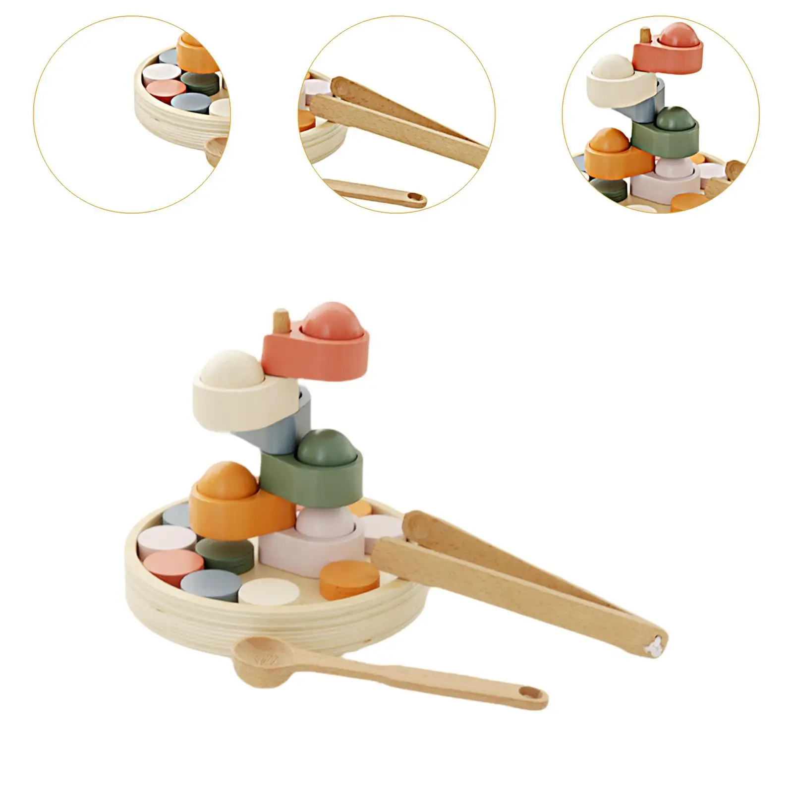 Selezionatore di colori Conteggio giocattoli Gioco di motricità fine Giocattolo Montessori Tazza di smistamento in legno per