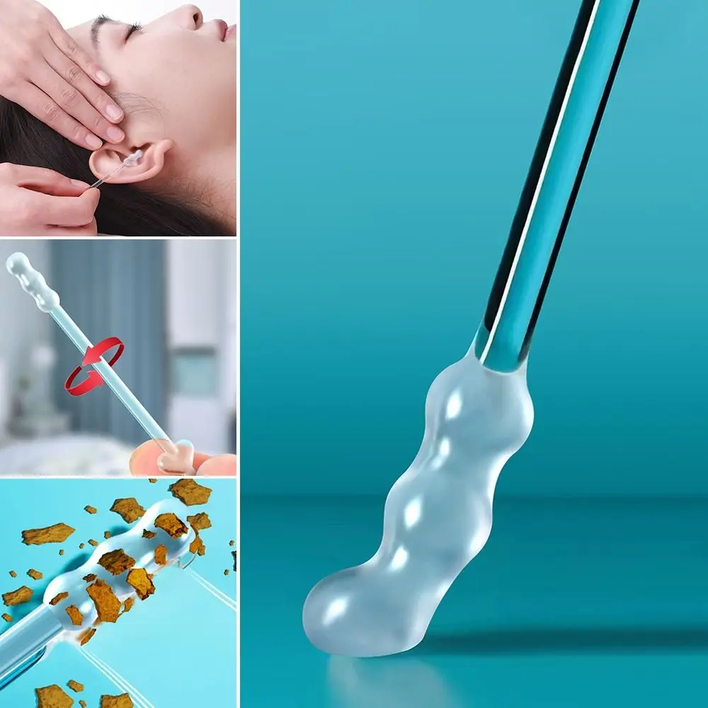 24PCS/Box New Silicone Disposable Ear Swabs Soft Ear Cleaner Sticky Ear Swabs Ear Wax Removal Tool Adults