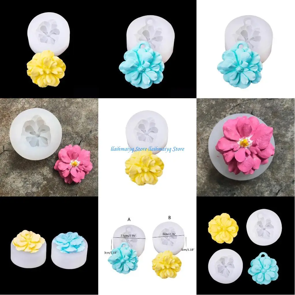 

573B Flower Silicone Soap Mold Mold Clay Mould Cake Decorating Silicone Jello