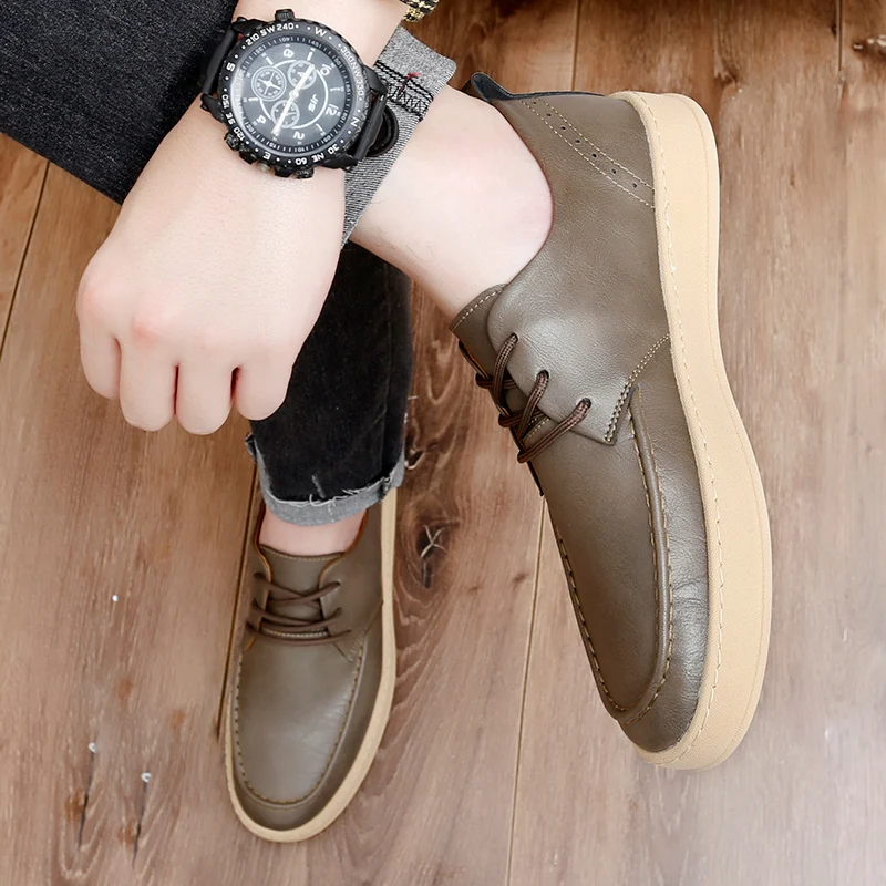 

Branded Lace Up Men Leather Casual Shoes Quality Handmade Shoes Classic British Style Mens Business Elegant Leather Oxford Shoes