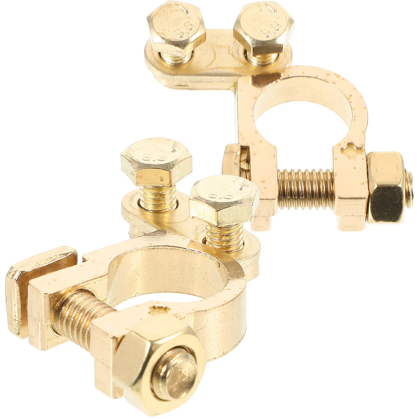 

Пара автомобильных клеммных зажимов из латуни и железа, цветные (плюс/минус), быстросъемные, универсальные, для грузовиков