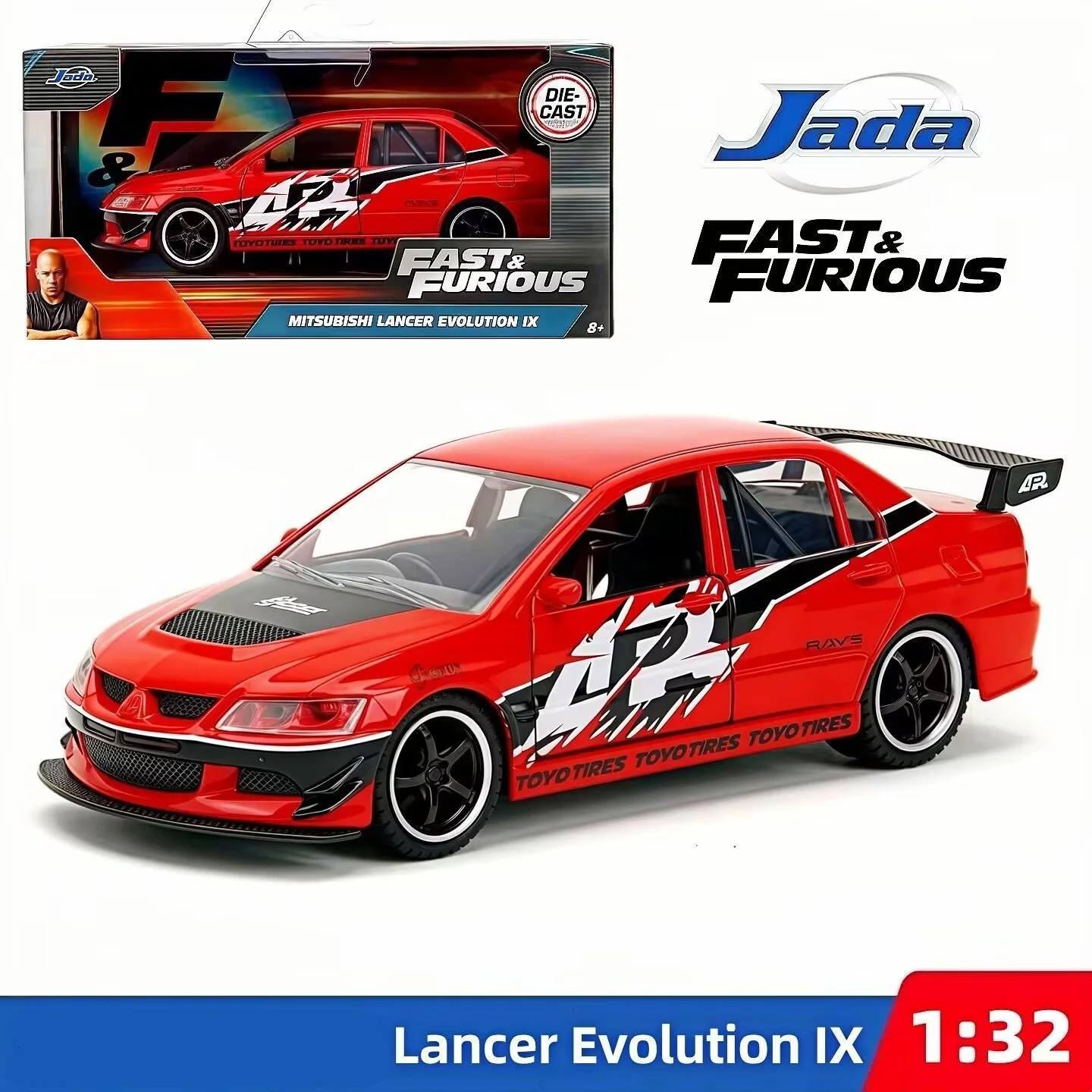 

1:32 Mitsubishi Lancer Evolution IX, модель спортивного автомобиля из сплава, литая под давлением металлическая гоночная машина, модель автомобиля, высокая имитация, детская игрушка в подарок