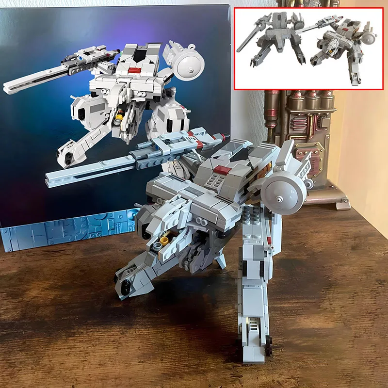 

НОВЫЙ 582 шт. MOC Icons Series Metal Gear Rex, строительные блоки, модель DIY, сборка кирпичей, мех, робототехника, однотонные креативные детские игрушки, подарок