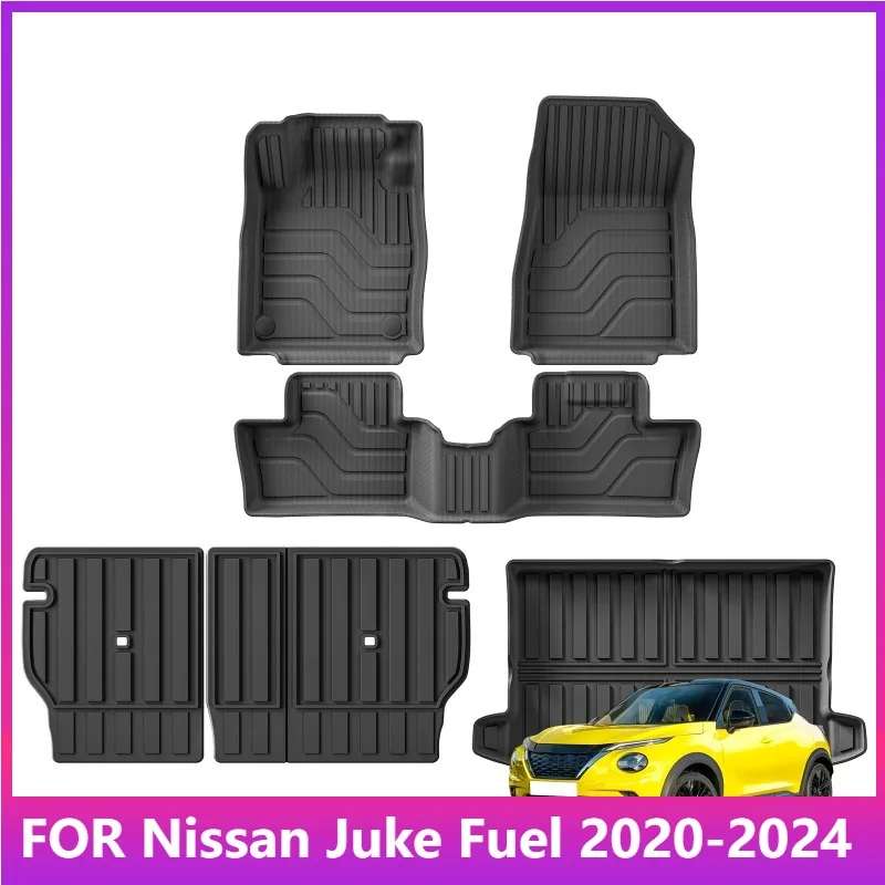 

Для Nissan Juke Fuel 2020-2024 автомобильные коврики грузовой подкладки на багажник TPE 3D коврик для ног всепогодный черный