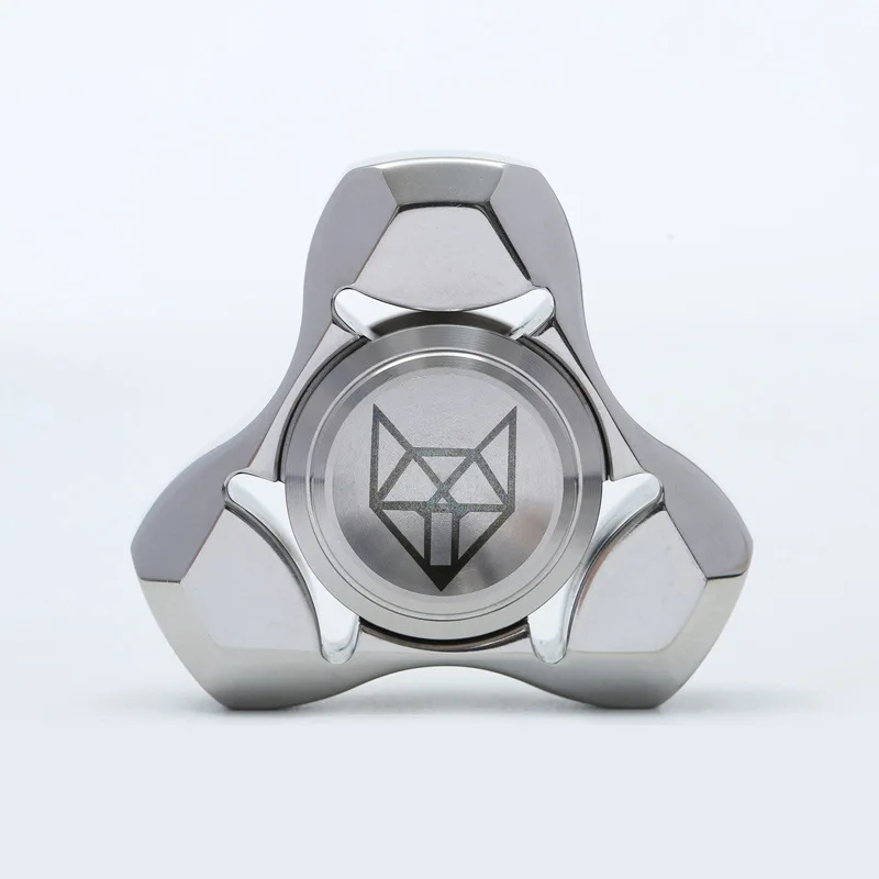 Fox-Spinner de mano de Metal de acero inoxidable para adultos, juguetes para aliviar el estrés y la ansiedad, giro de 5 minutos, R188