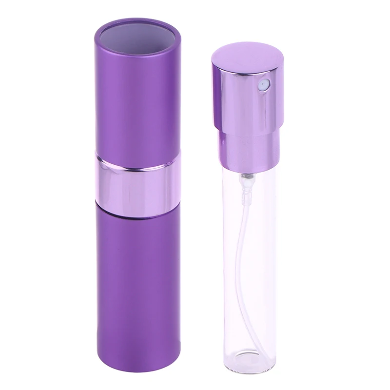 8ML Rattan Pattern Refillable Perfume Bottle Portable Rotary Aluminium Spray Atomizer Empty Spray Perfume Bottle for Travel