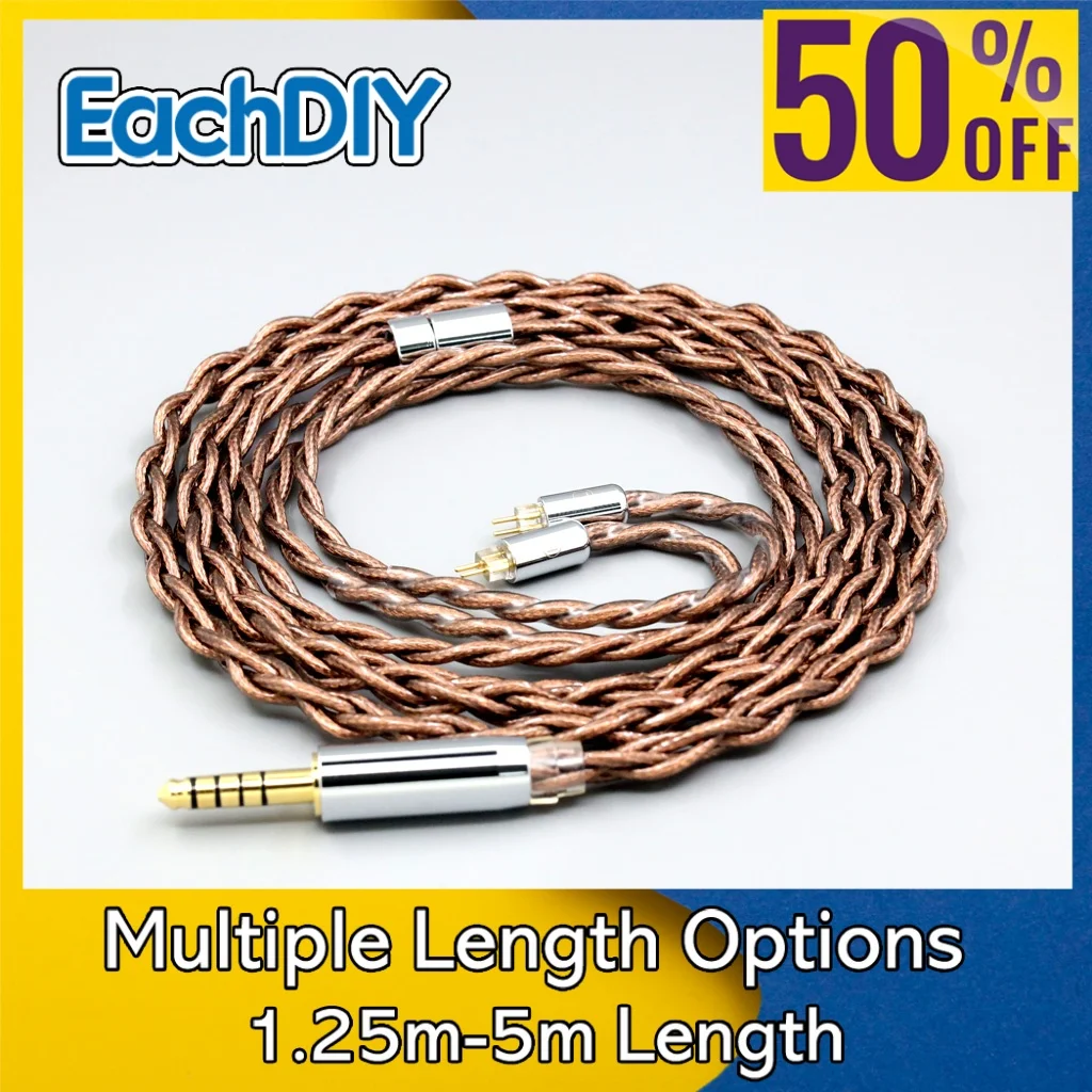 

99% 24k Gold 7n Pure Silver Graphene Shield Earphone Cable For Earsonics S-EM6 V2 S-EM9 VELVET V2 ES2 ES3 ES4 ES5 ES6 LN008516