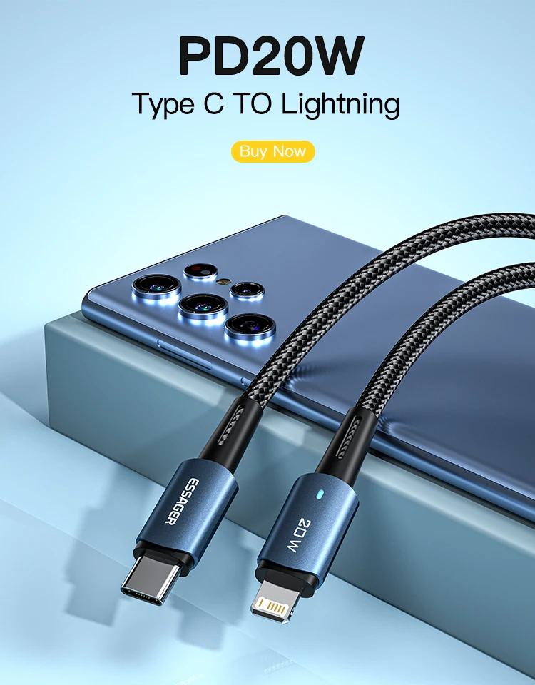 Essager 20W GaN USB Type C Charger Fast Charge Phone QC 3.0 Quick Chargers For iPhone 15 14 13 12 11Pro Max Mini iPad Charging