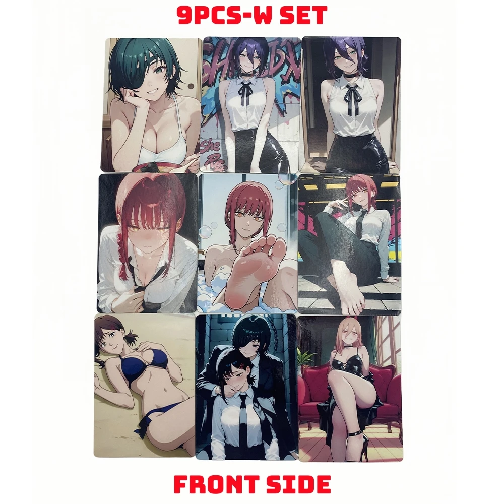 

Anime Chainsaw Man NSFW Cards Rare Sexy Nude Makima Power Himeno Reze Kobeni Flash Refraction Collection Card Toy&Hobby Gifts