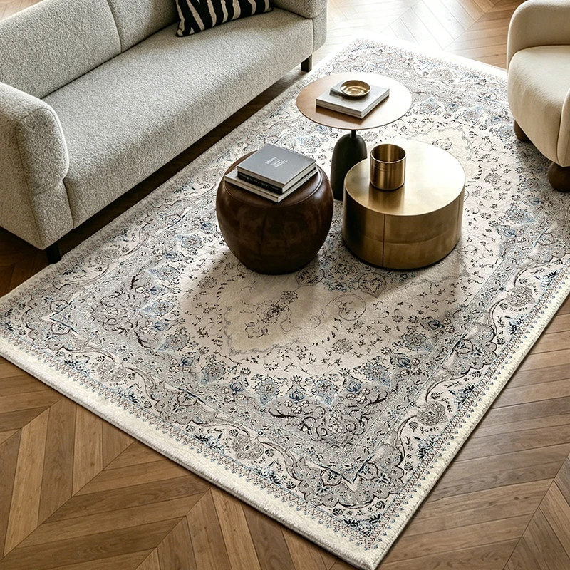 Turkey Style Carpet for Living Room Vintage Non-slip Europe Persian Home Rug Carpet Bedroom No Glue Thick Study Area Rug Office