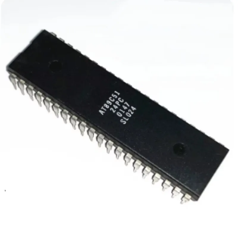 50PCS  AT89C51-24PI -24PU -24PC inline DIP40 microcontroller IC  New Original