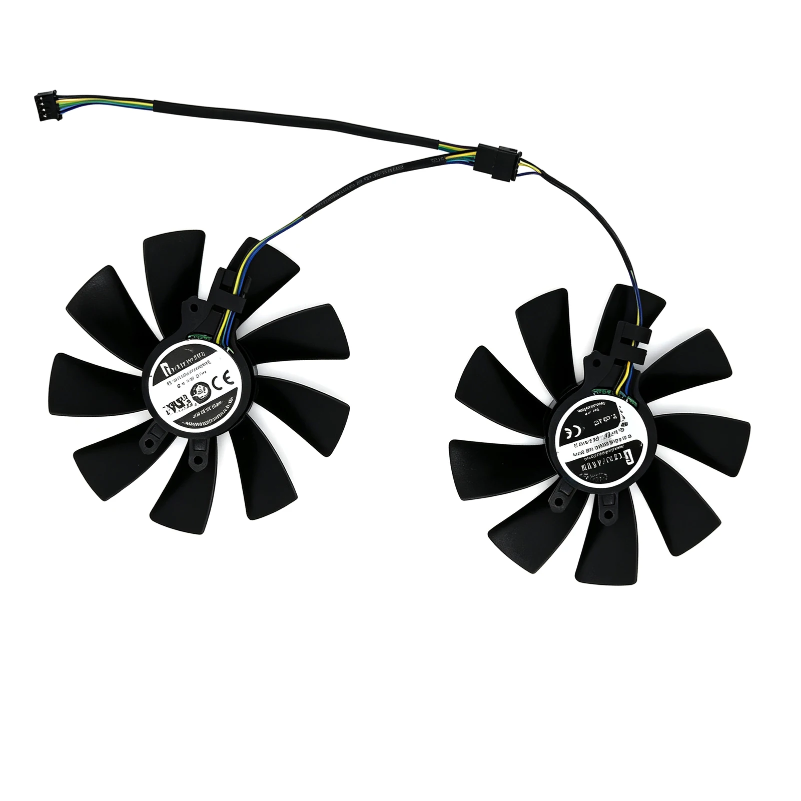 Video Card Fan,GPU Graphics Cooler,For 51RISC RTX3070 8G,For Manli RTX 3070 8GB (M2479+N617-00),2Pcs/Set