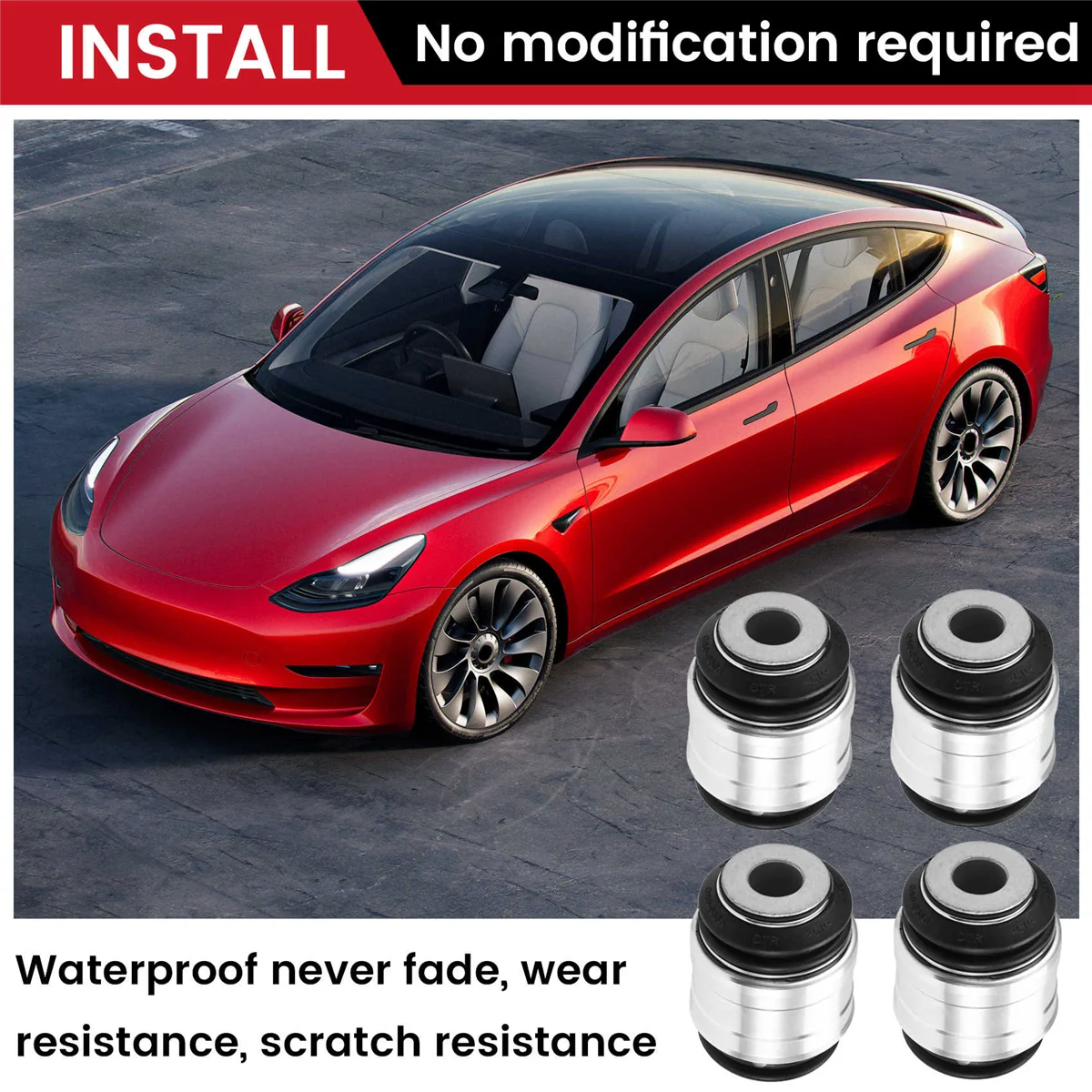 Picture 7: M49K_4 PCS Rear Steering Knuckle Bushing 1188412-01-E for Tesla Model 3/Y