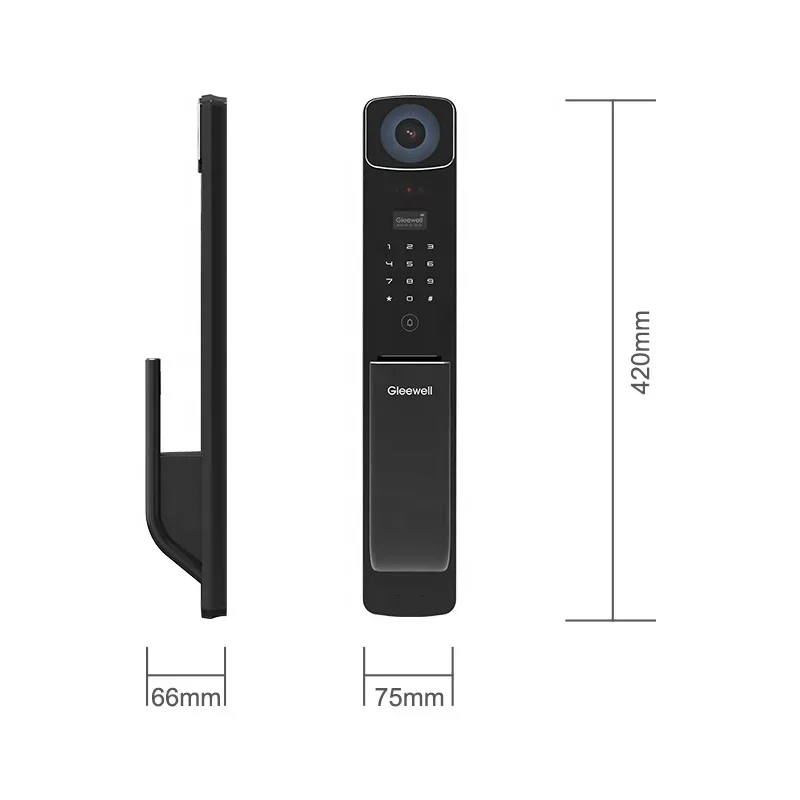 005Manufacturer Wholesale 3D Face Recognition Video Intercom Lock Digital Tuya Remote Camera Biometric Fingerprint Smart Door Lo