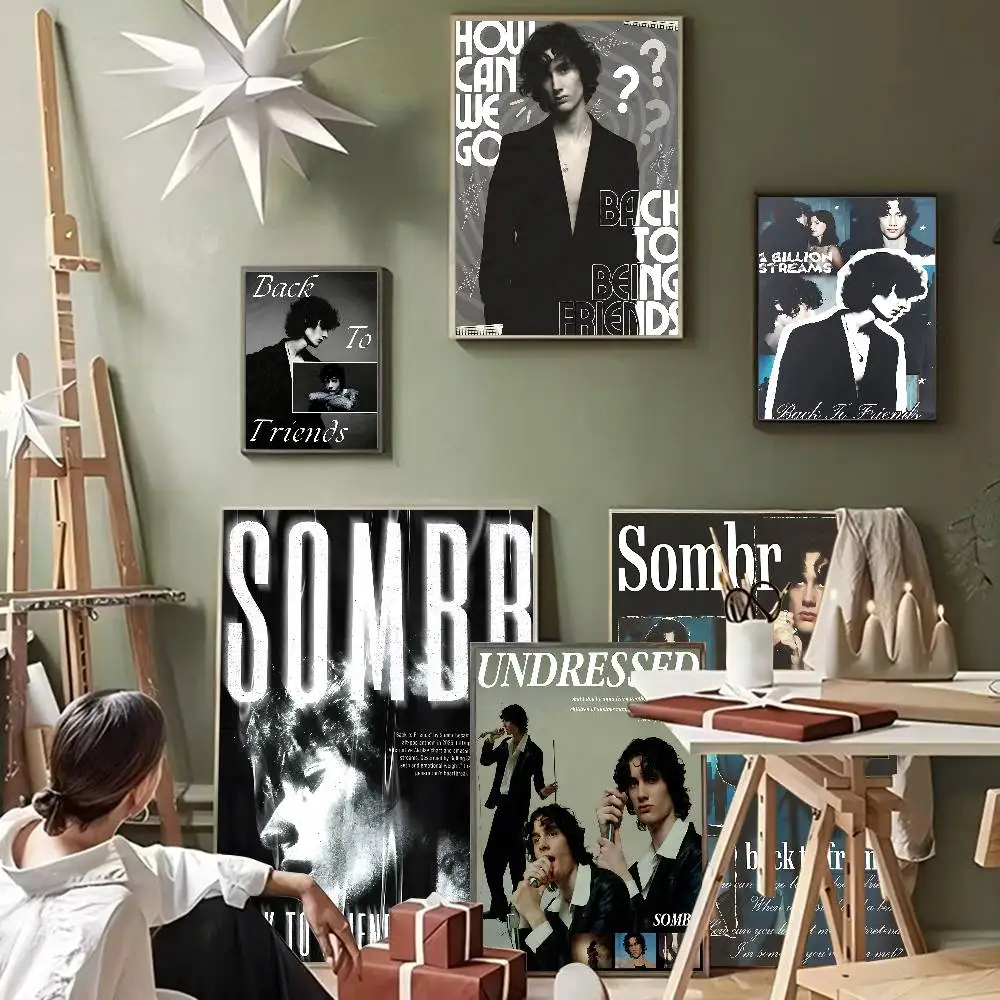 

Постеры и принты Singer Sombr Back To Friends, хорошее качество, HD качество, настенные картины, декор для дома и кабинета