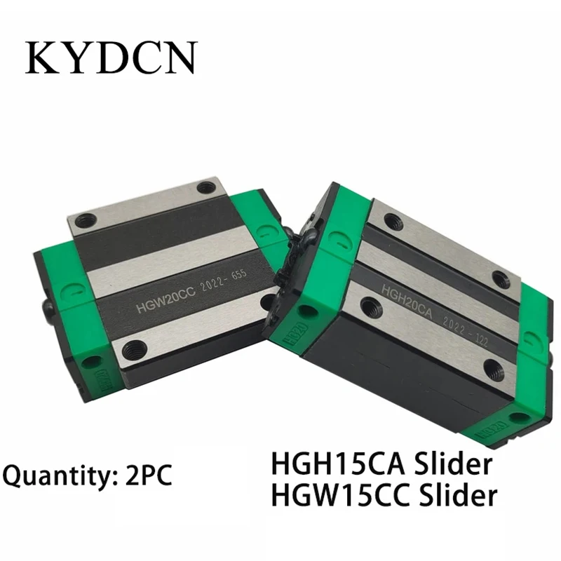 2PC HGH15CA HGW15CC  slider block match use HGR linear guide for linear rail CNC diy parts