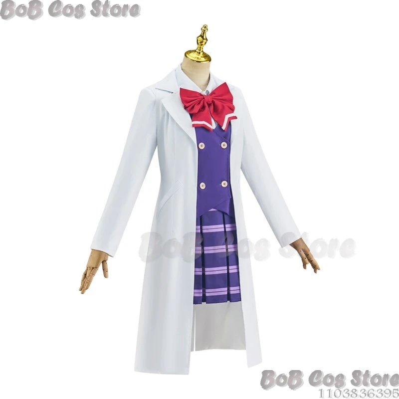 Akane Houzuki Cosplay Game Gyakuten Saiban Costume Ema Skye Ace Attorney Skirt Women JK Uniform Coat Wig Prop Holloween Roleplay