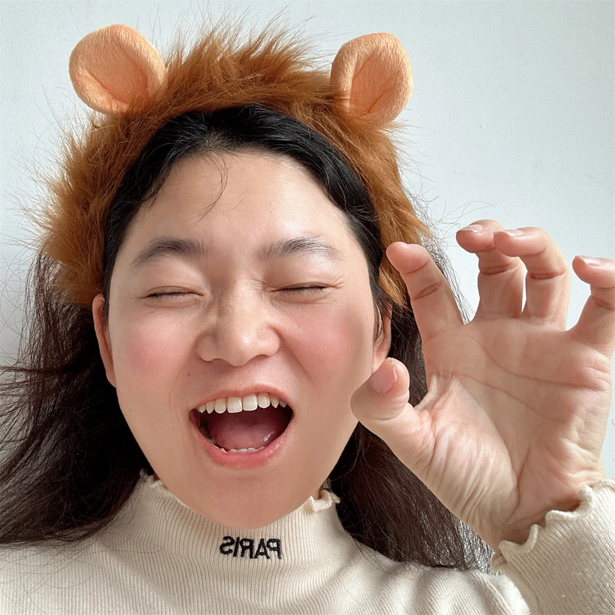 Rei da floresta grande leão bandana animal masquerade adereços leão bandana chapelaria