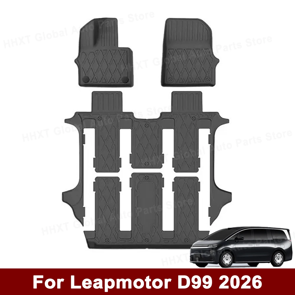 TPE Auto-Fußmatten/Kofferraummatte für Leapmotor D99 2026 Wasserdicht Geruchlos Laderaumauskleidung Rückenlehnen-Schutz Modifiziertes Zubehör