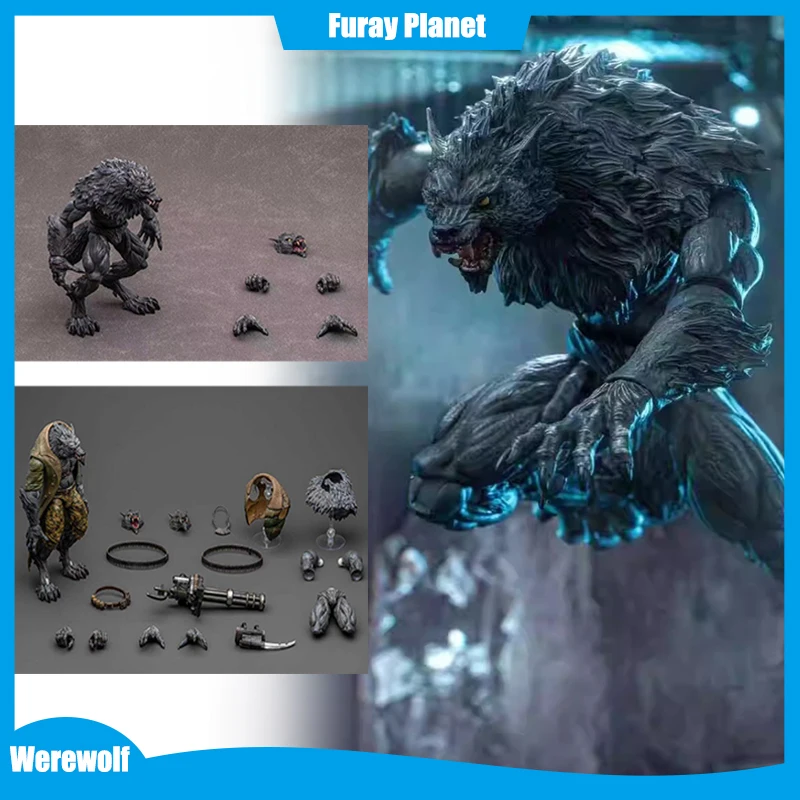 

21cm Monster Force Nightwolf Anime Figurine Furay Planet Werewolf Action Figurine In Stock Movable Assembly Model Toys kid gift